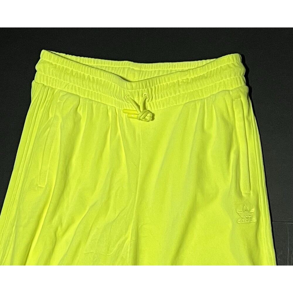ADIDAS Jeremy Scott Velour Track Pant Wide Leg H50964 Womens Sz XL Solar Yellow - Picture 3 of 14